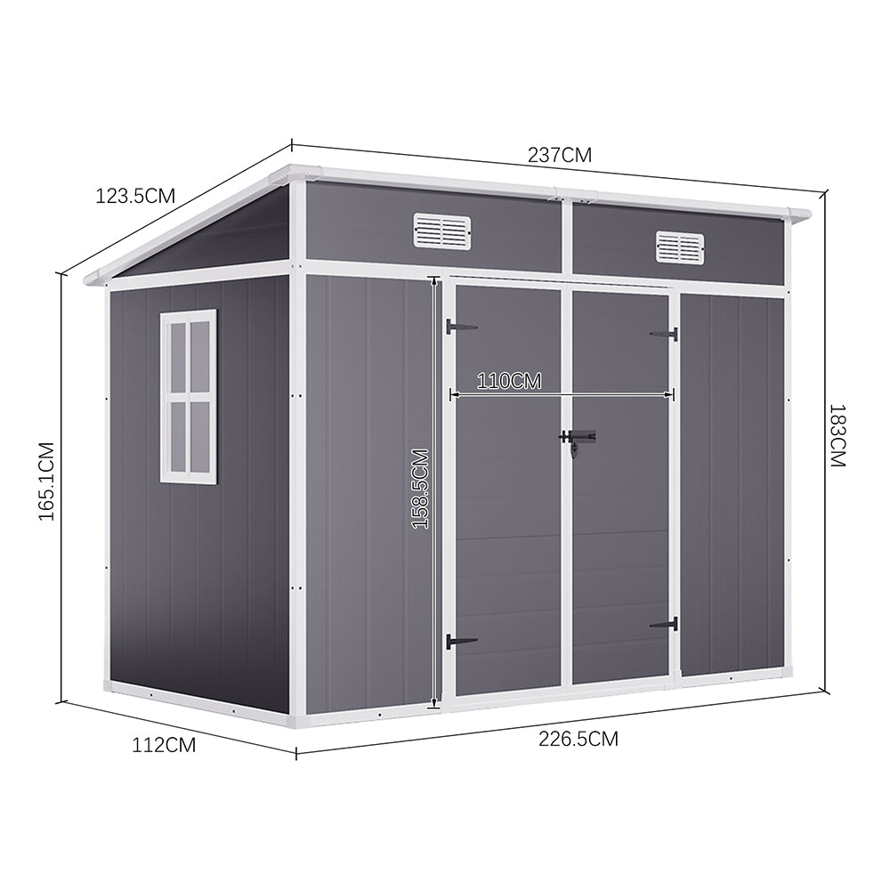 Outdoor Plastic Garden Storage Shed
