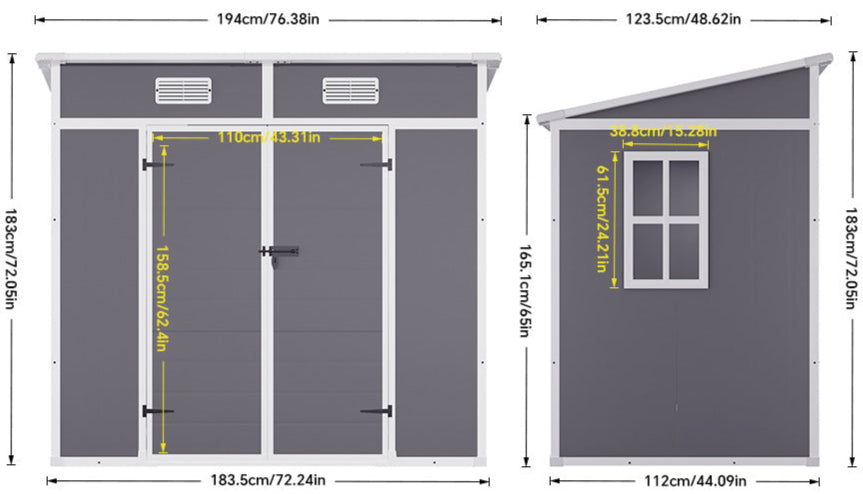 Outdoor Plastic Garden Storage Shed