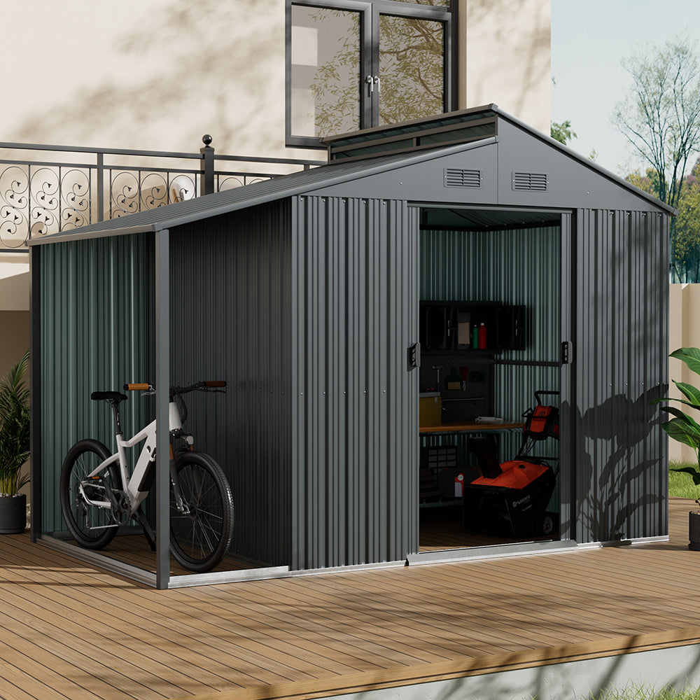 Outdoor Galvanized Steel Storage Shed