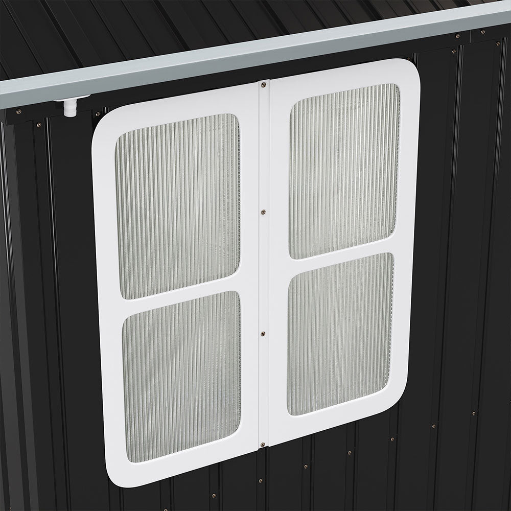 6*8ftMetal Apex Roof Garden Shed