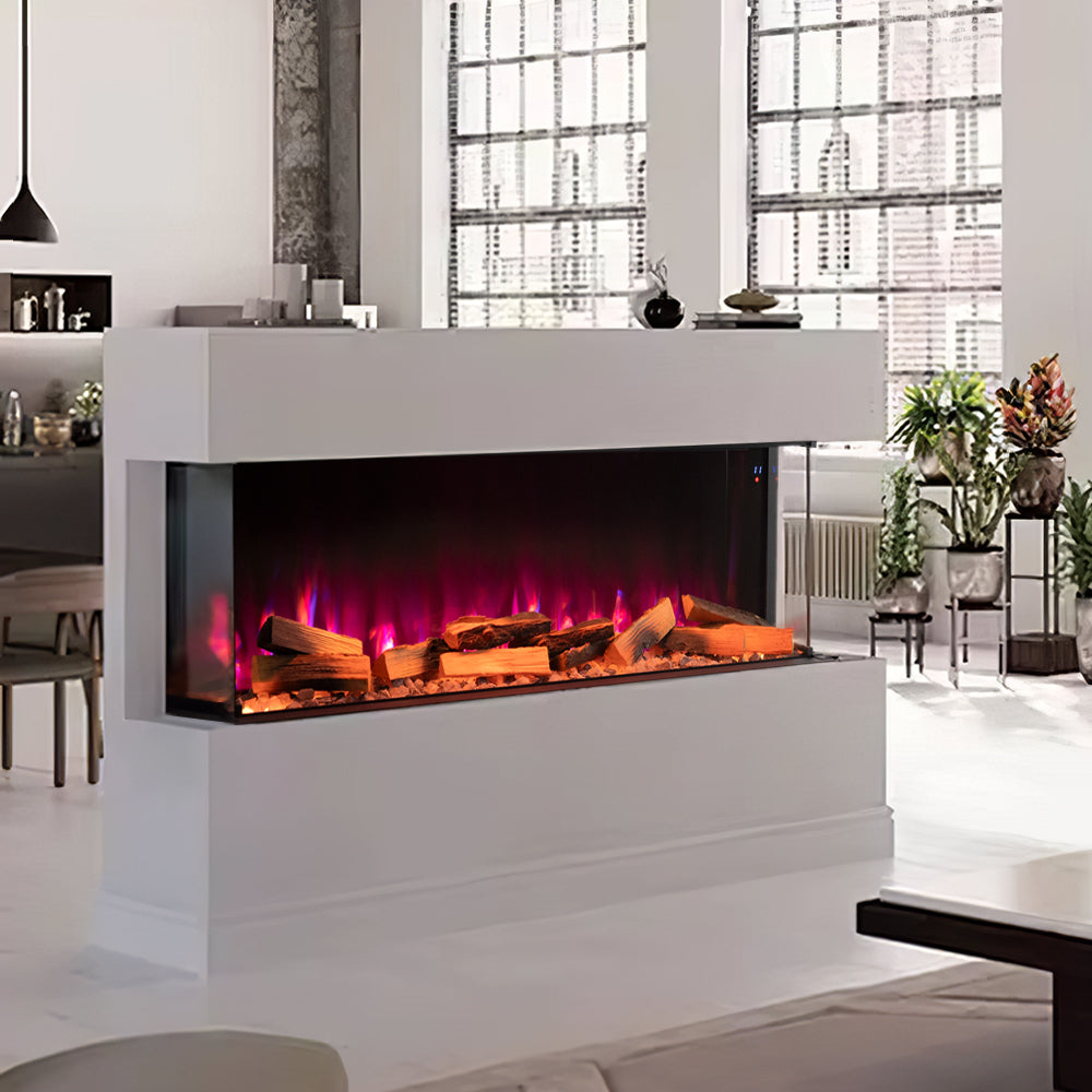50 inch 3-Sided Smart Electric Fireplace