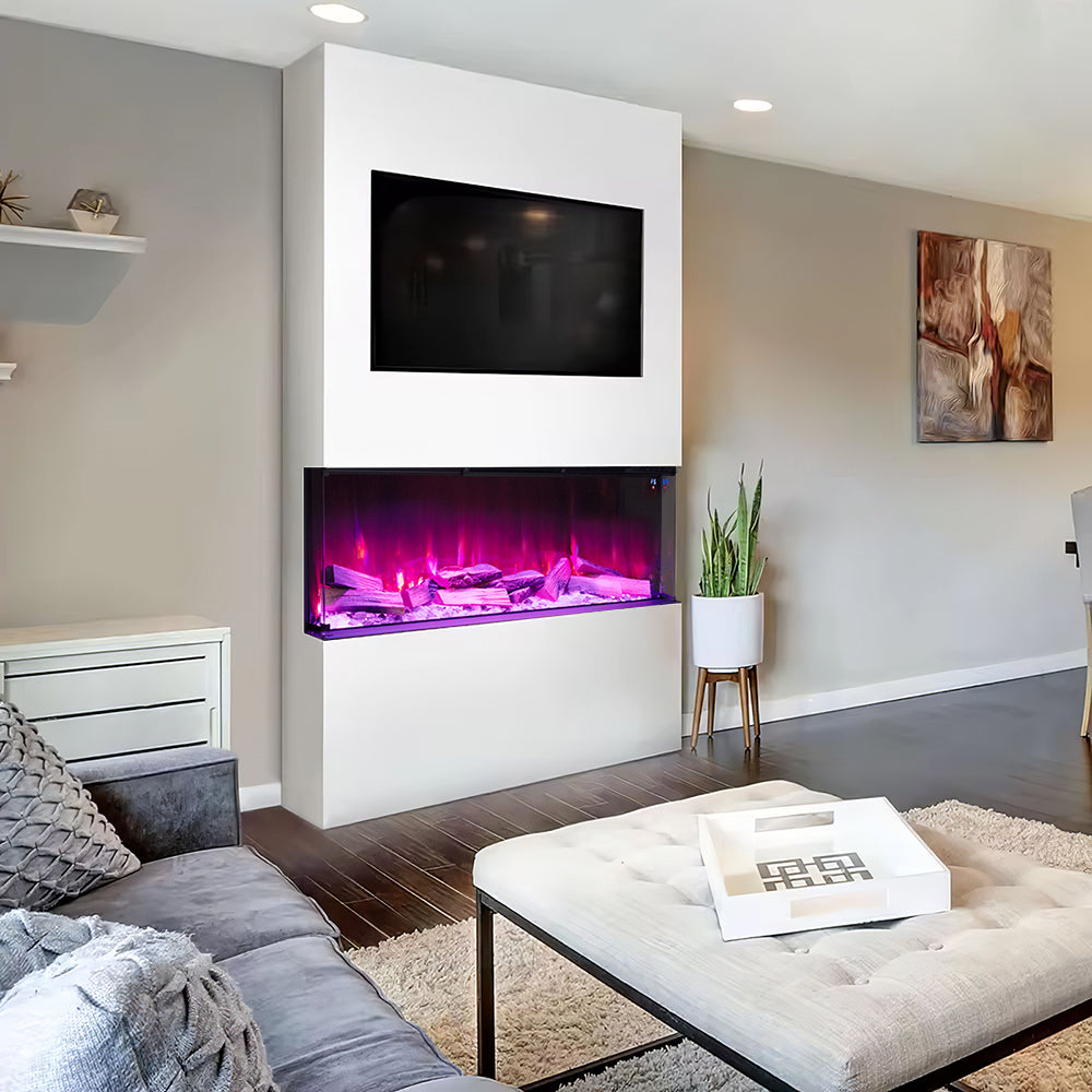 50 inch 3-Sided Smart Electric Fireplace