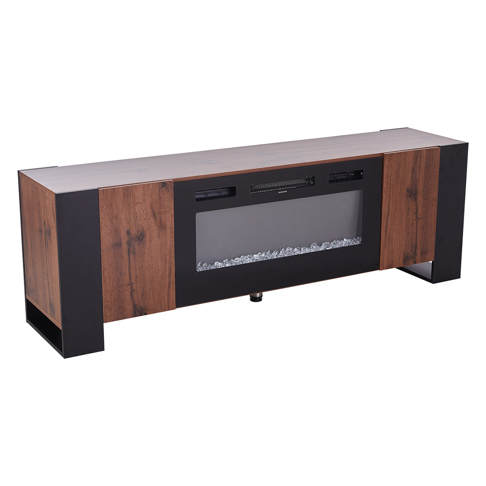 Recessed Electric Fireplace TV Stand with Remote Control