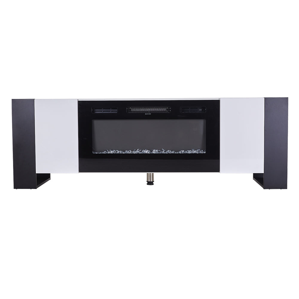Recessed Electric Fireplace TV Stand with Remote Control