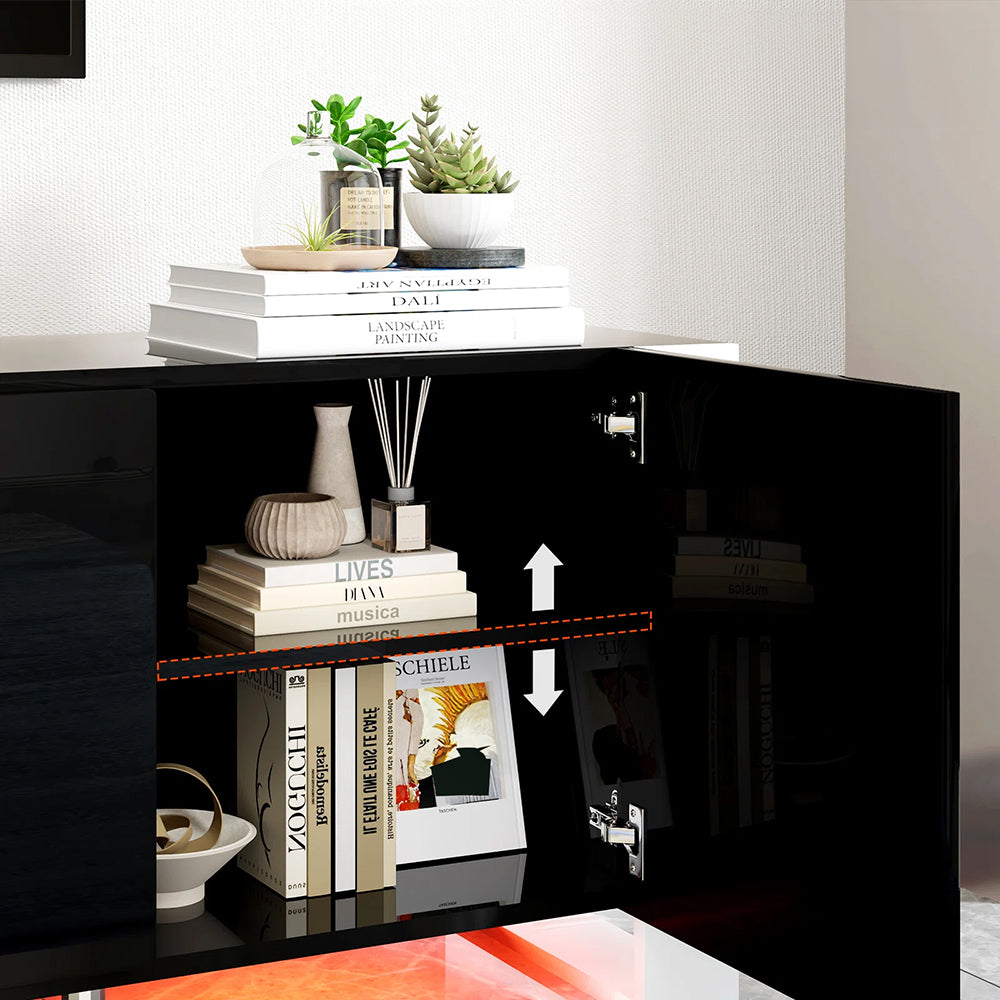 Recessed Electric Fireplace TV Stand with Remote Control