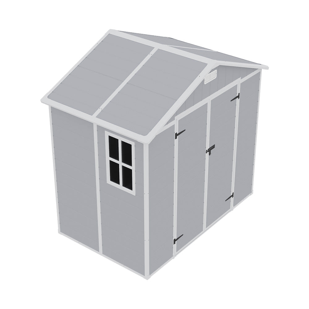 8x4ft Garden PP Tool Shed Outdoor Patio Storage House