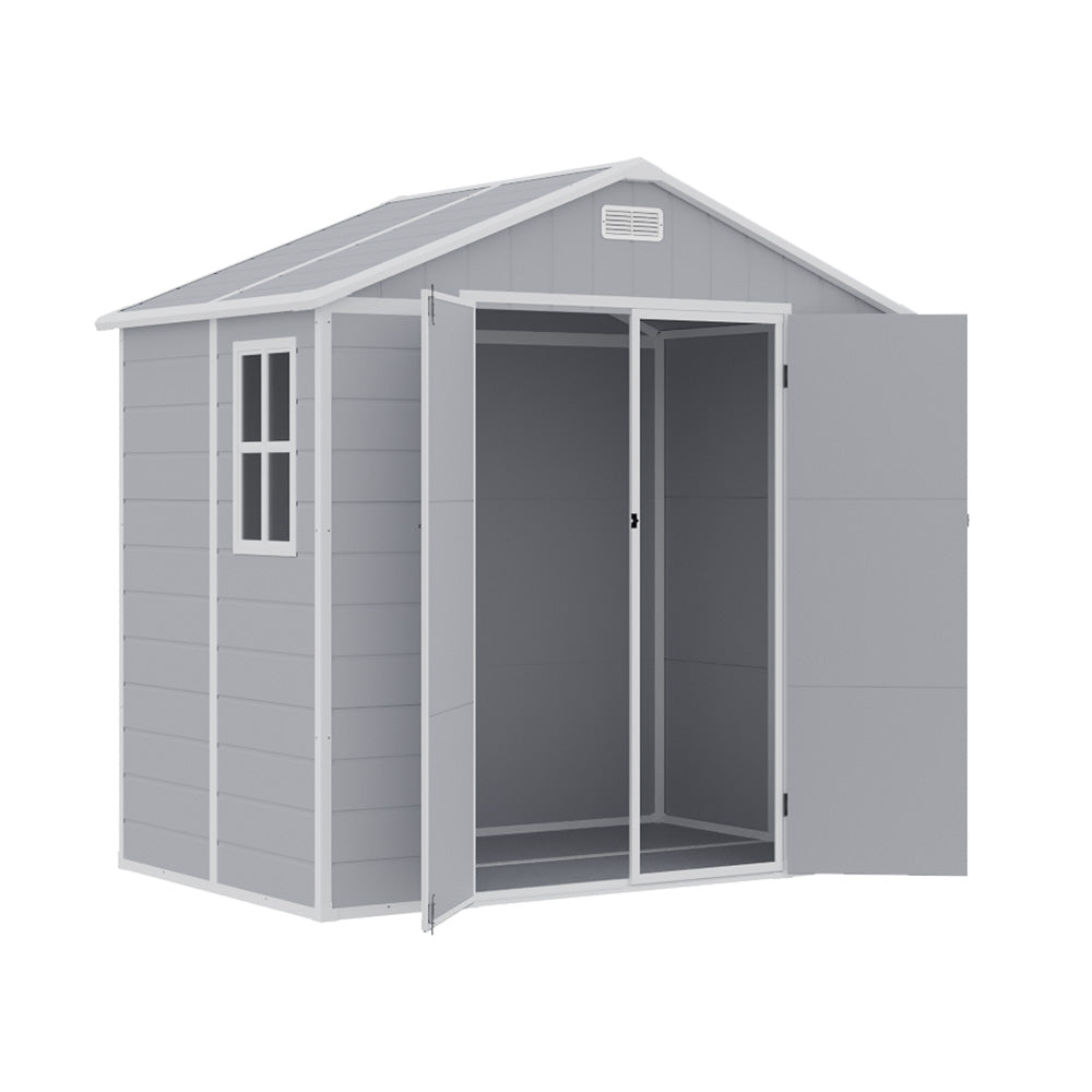 8x4ft Garden PP Tool Shed Outdoor Patio Storage House