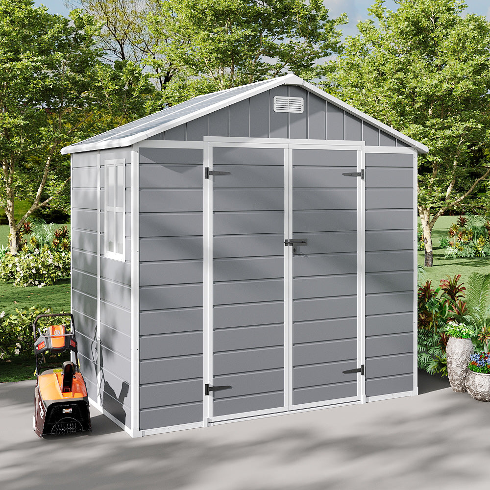 8x4ft Garden PP Tool Shed Outdoor Patio Storage House