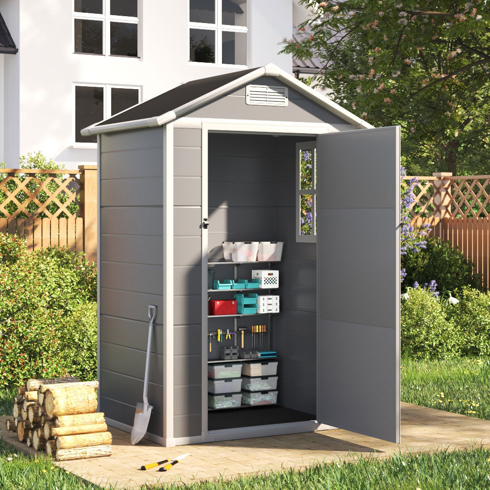 4X3FT Apex Roof Garden Shed Outdoor Storage House