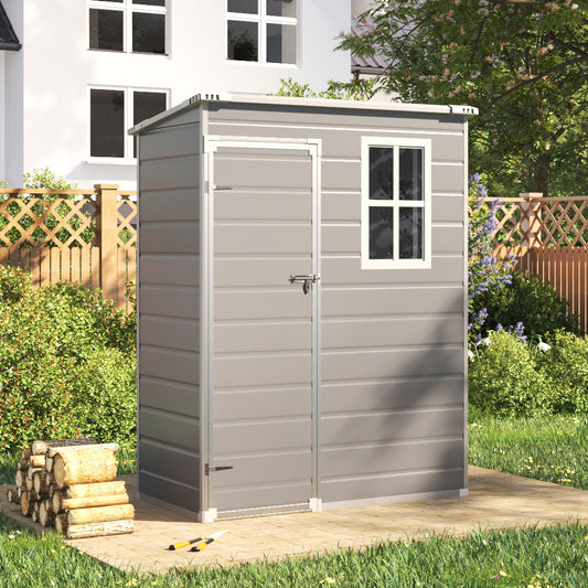 5X3FT Outdoor Plastic Garden Storage Shed