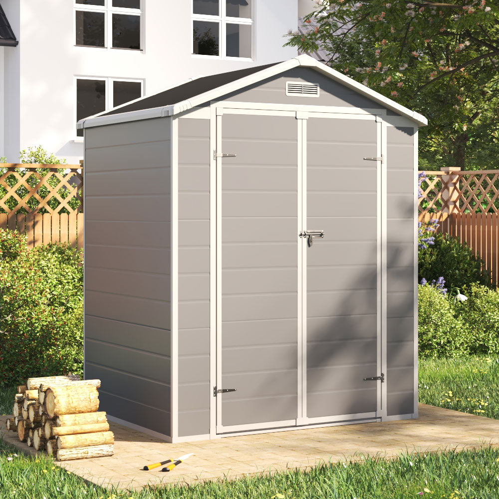 5X4FT Outdoor Plastic Garden Storage Shed