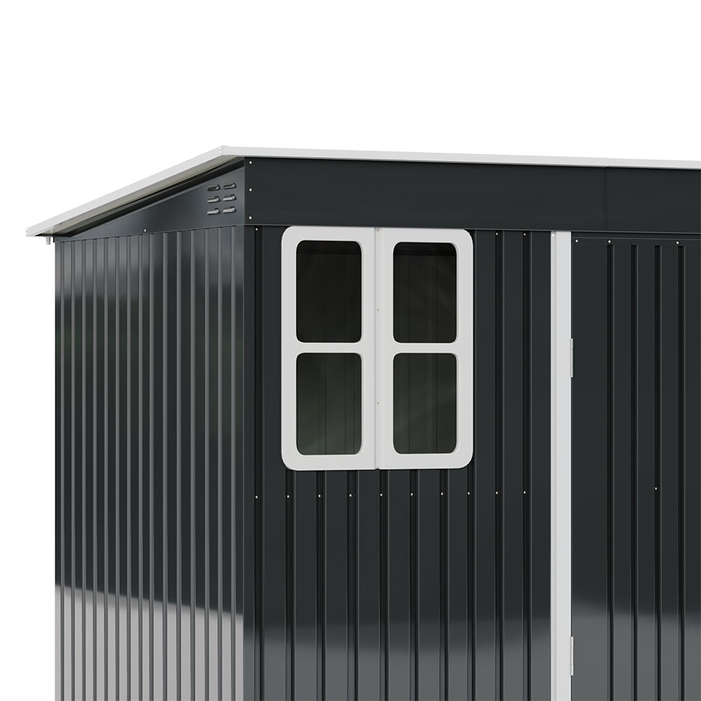 9X6FT Outdoor Metal Garden Storage Shed