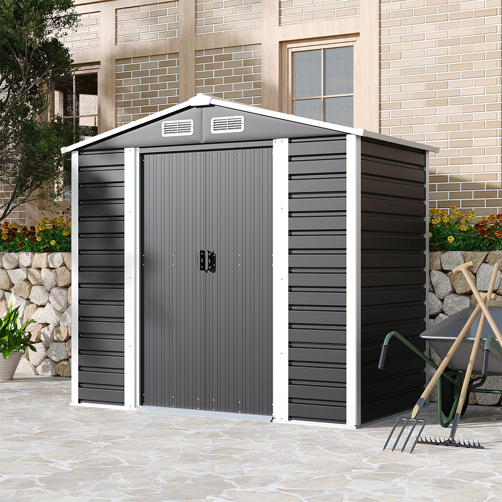 4X7FT Outdoor Metal Garden Storage Shed