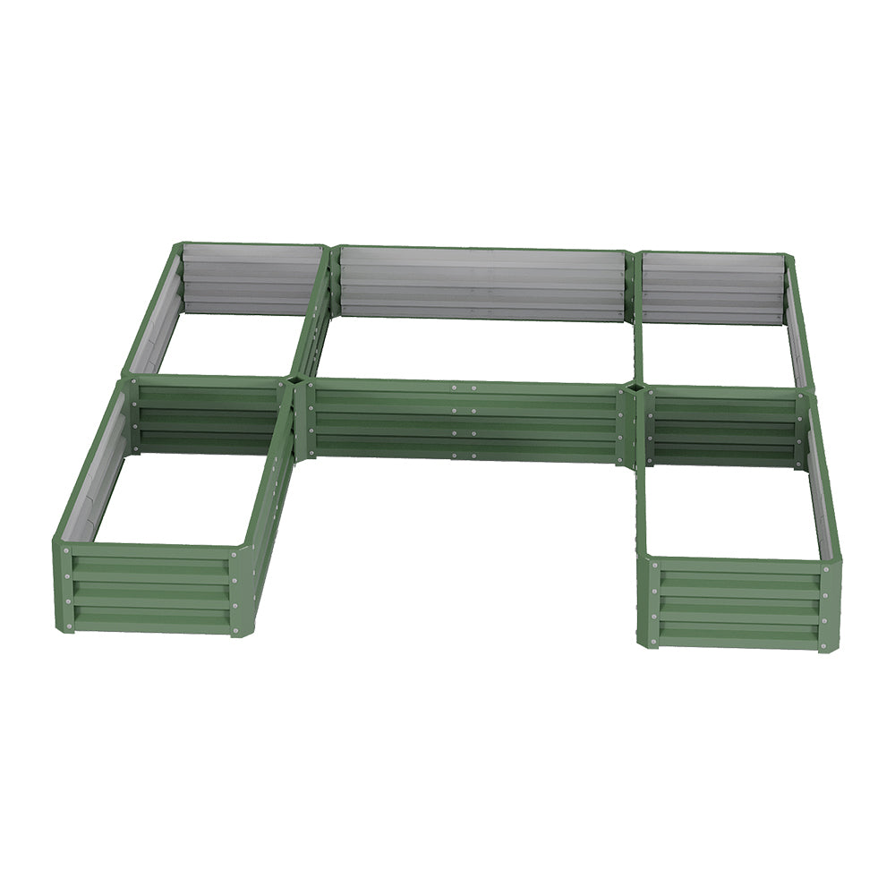 5 Compartments U-shaped Raised Garden Bed