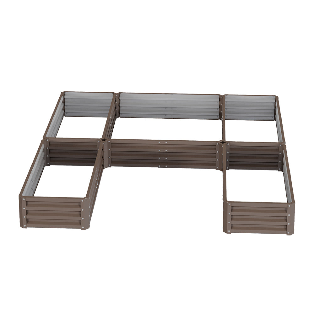 5 Compartments U-shaped Raised Garden Bed