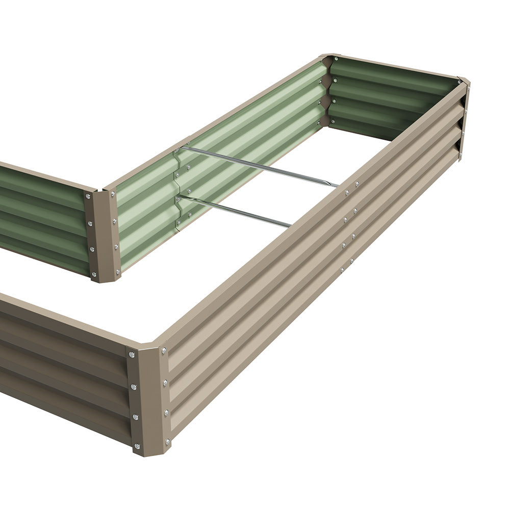 L-Shaped Galvanized Steel Raised Garden Bed