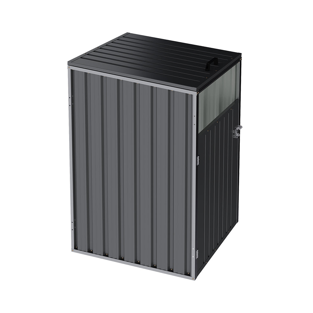 Metal Outdoor Garbage Bin Shed For 1 Trash Bin