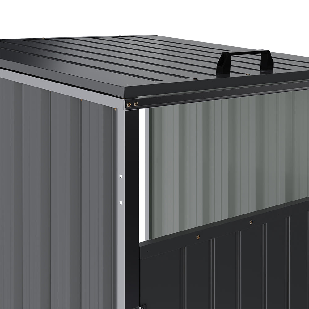 Metal Outdoor Garbage Bin Shed For 1 Trash Bin