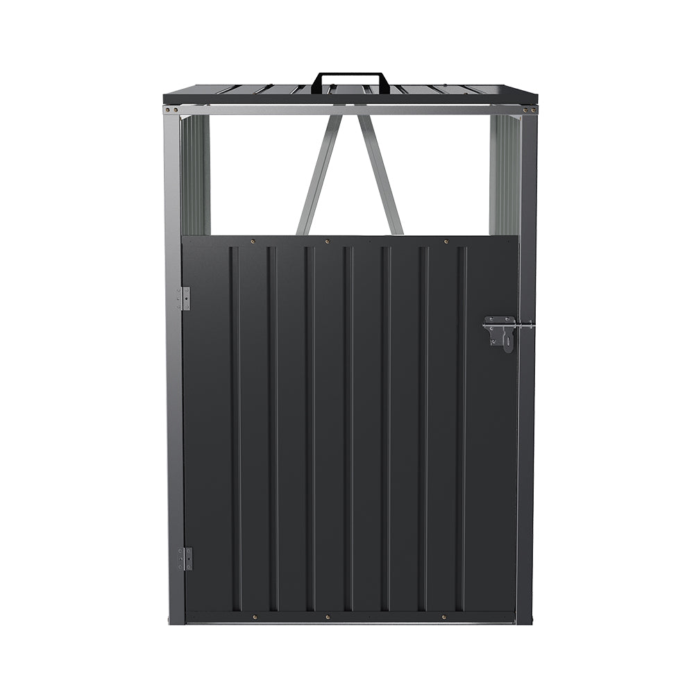 Metal Outdoor Garbage Bin Shed For 1 Trash Bin