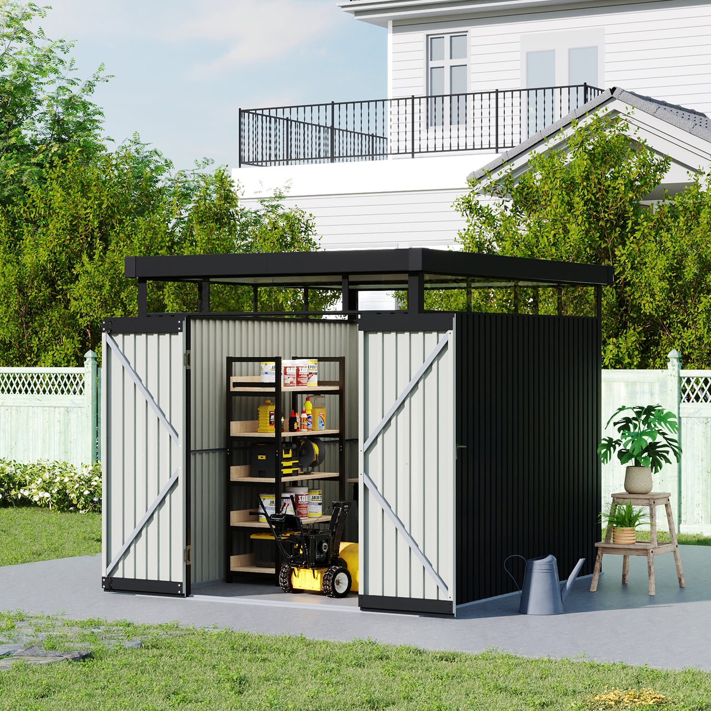 2 X 2.6 X 2M Metal Garden Tool Shed