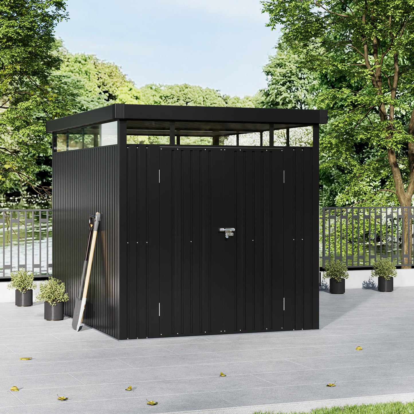 2 X 2.6 X 2M Metal Garden Tool Shed