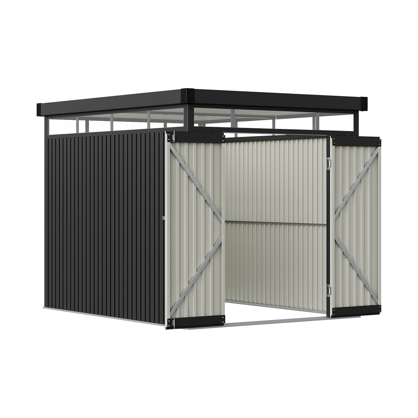 2 X 2.6 X 2M Metal Garden Tool Shed