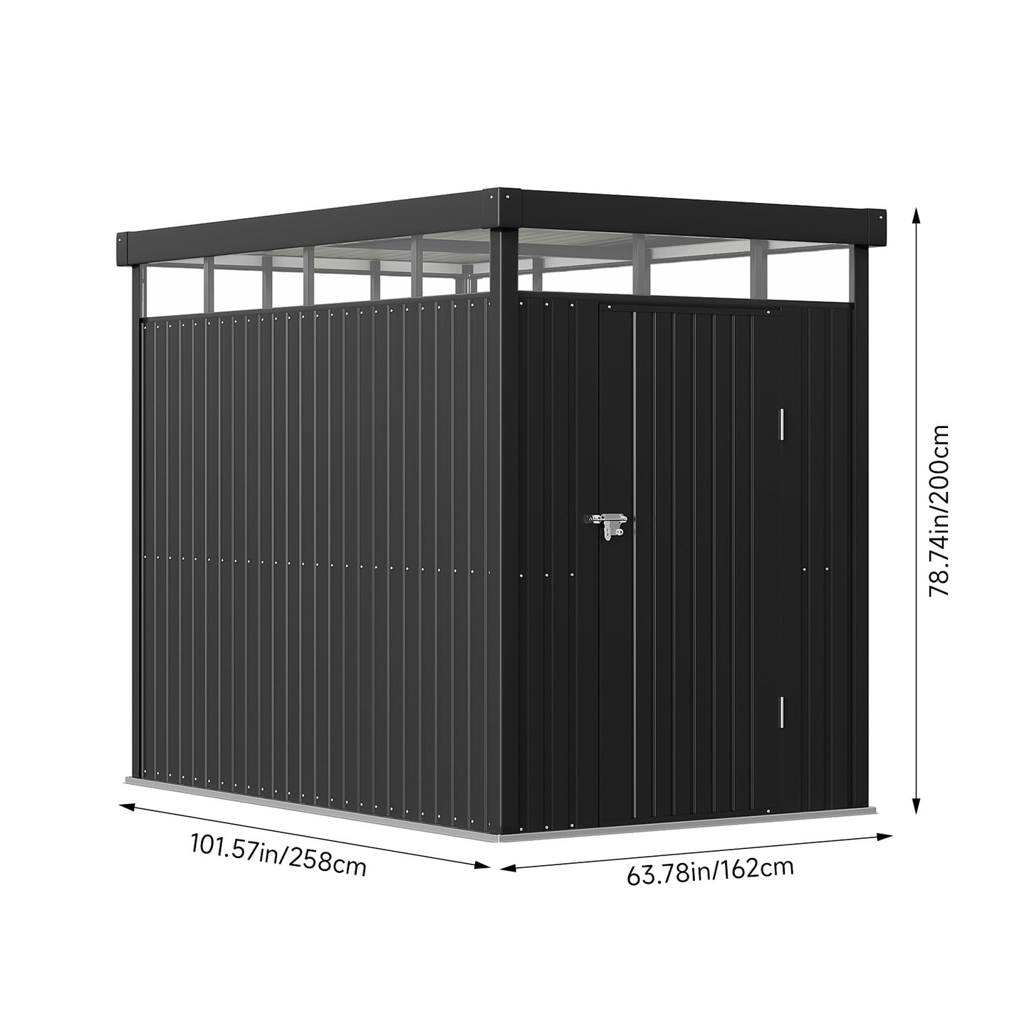 5.3 x 8.5FT Outdoor Metal Garden Storage Shed