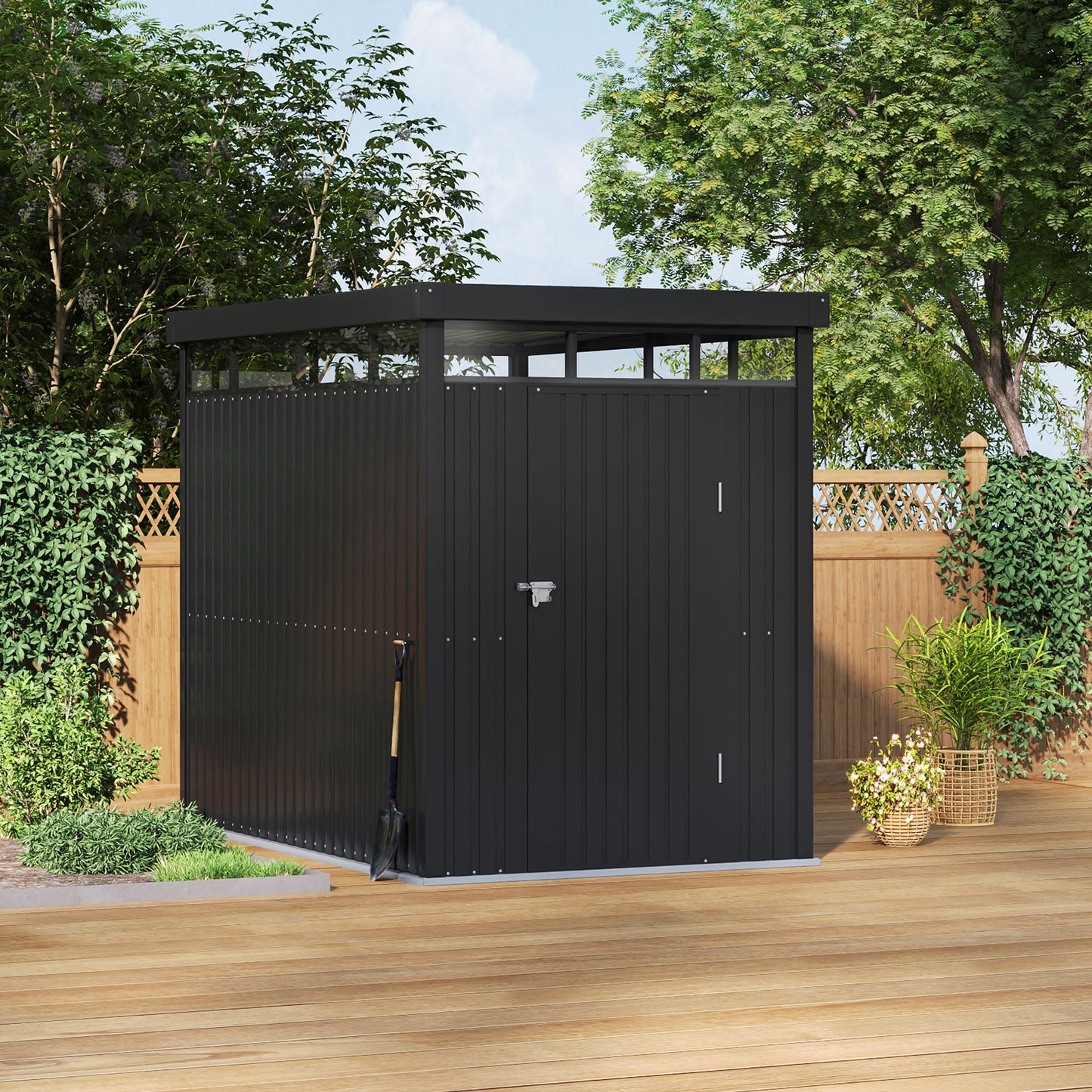 5.3 x 8.5FT Outdoor Metal Garden Storage Shed