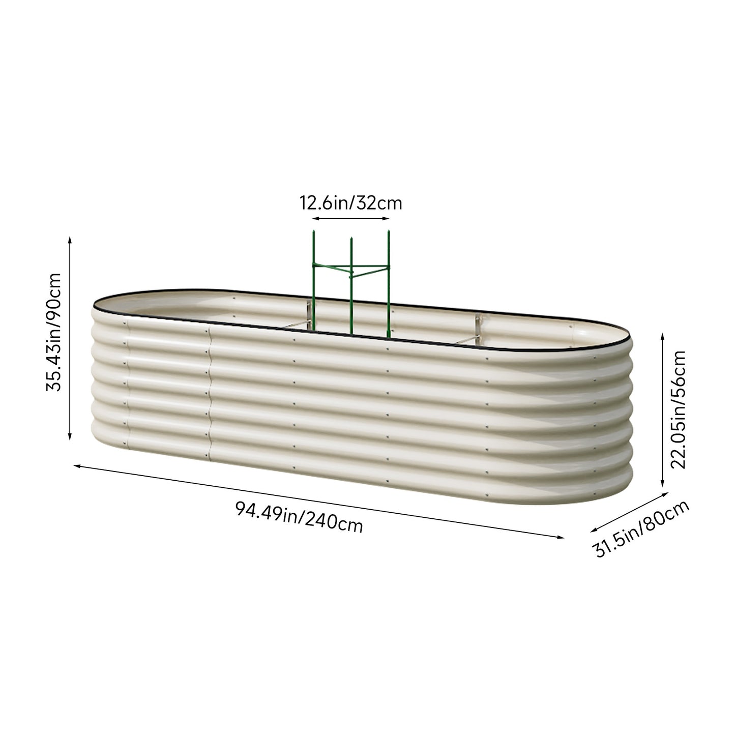 Galvanized Steel Raised Garden Bed