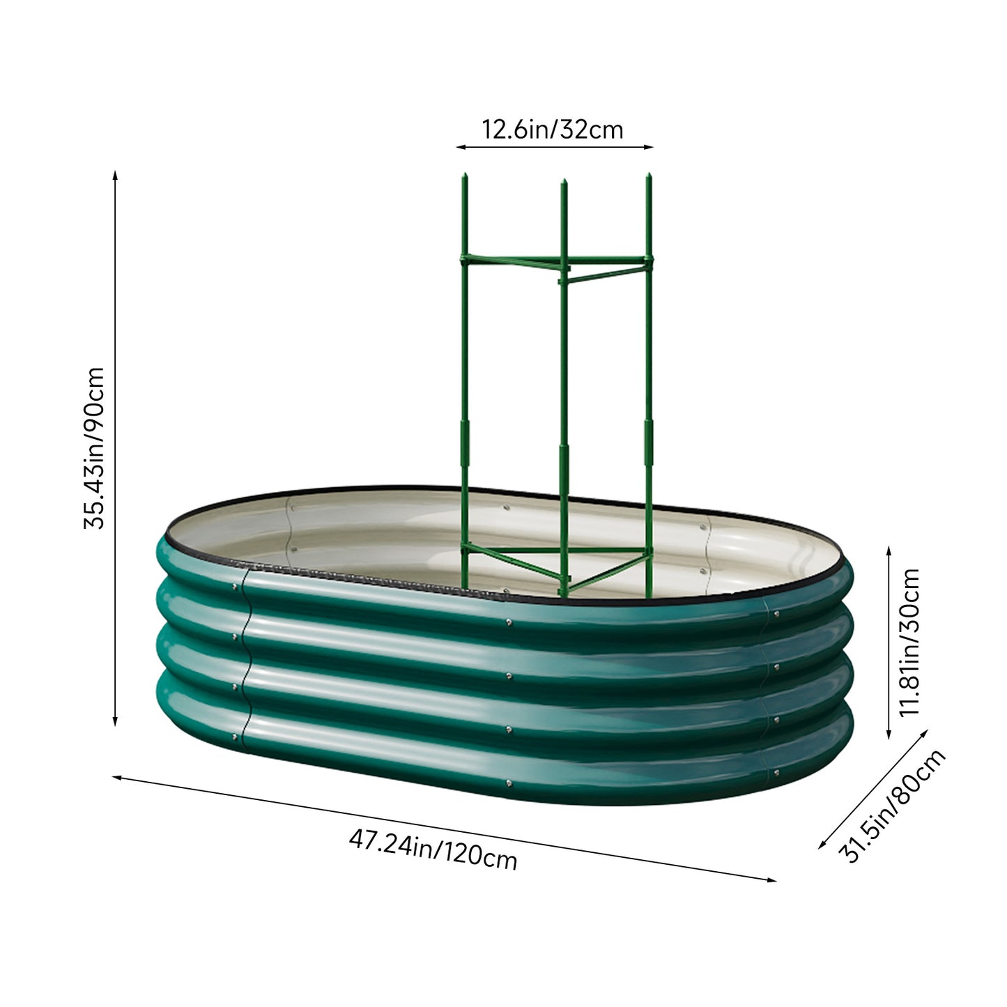 Sleek Galvanized Steel Raised Garden Bed