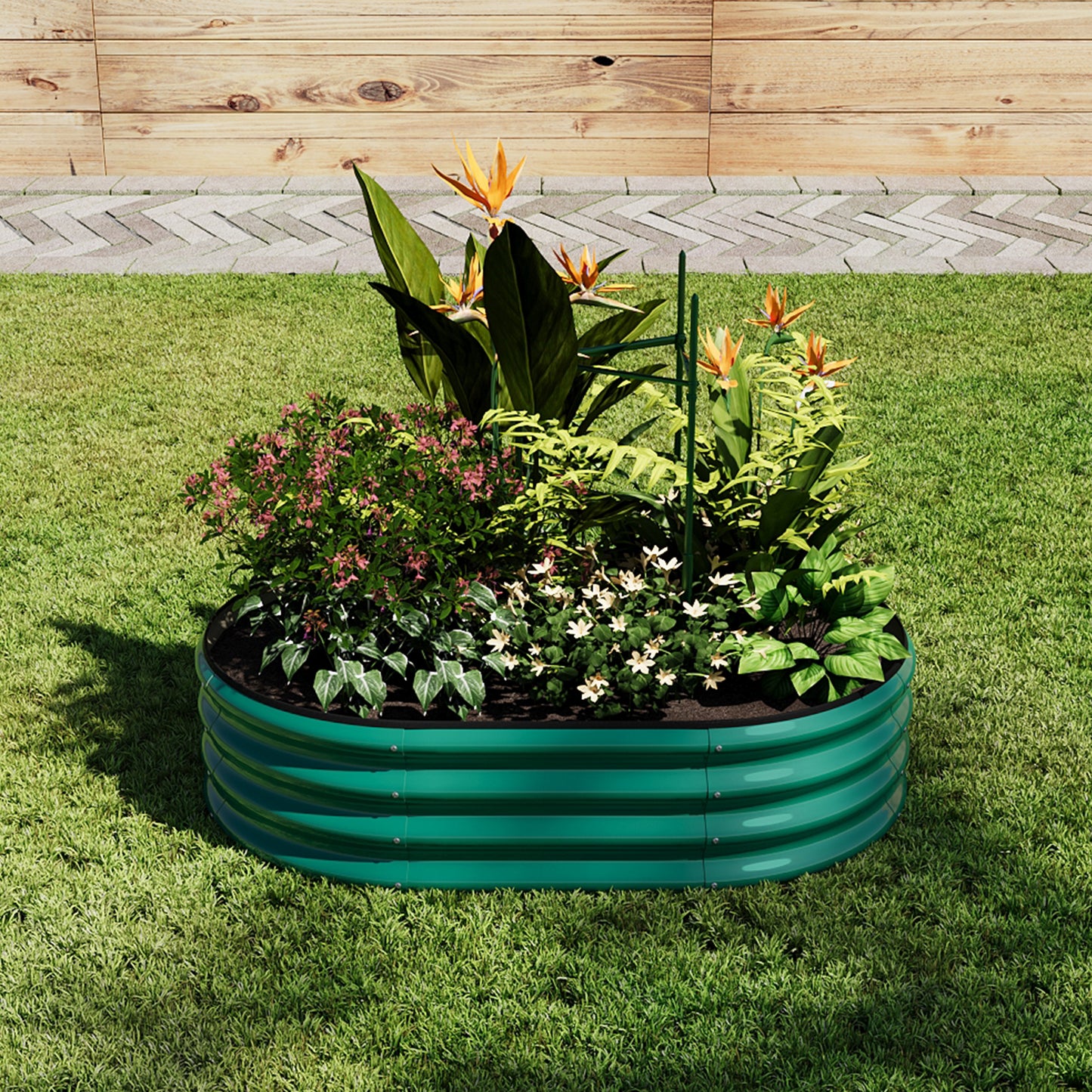 Sleek Galvanized Steel Raised Garden Bed
