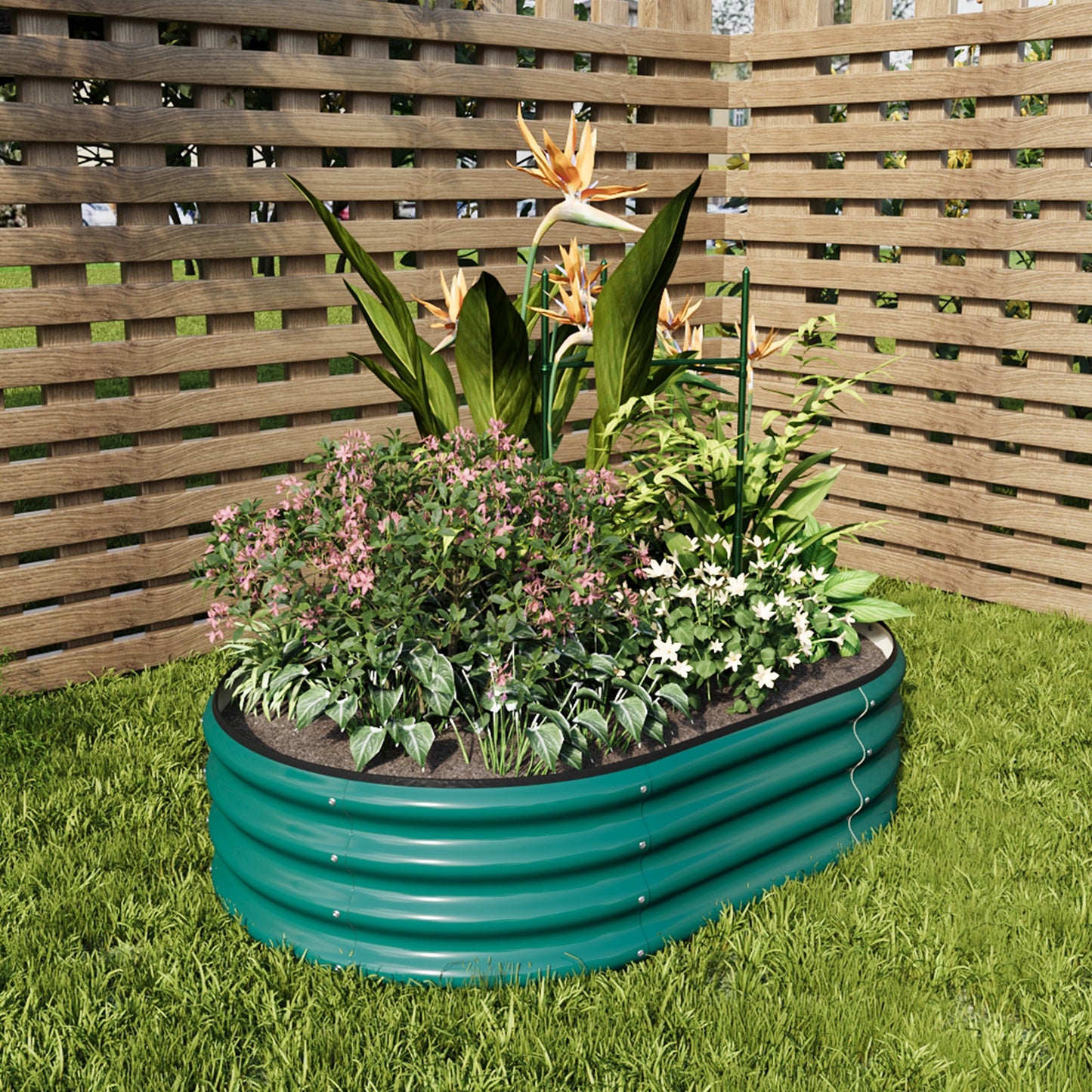 Sleek Galvanized Steel Raised Garden Bed