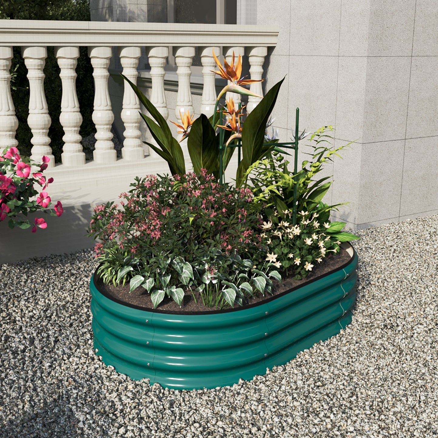 Sleek Galvanized Steel Raised Garden Bed