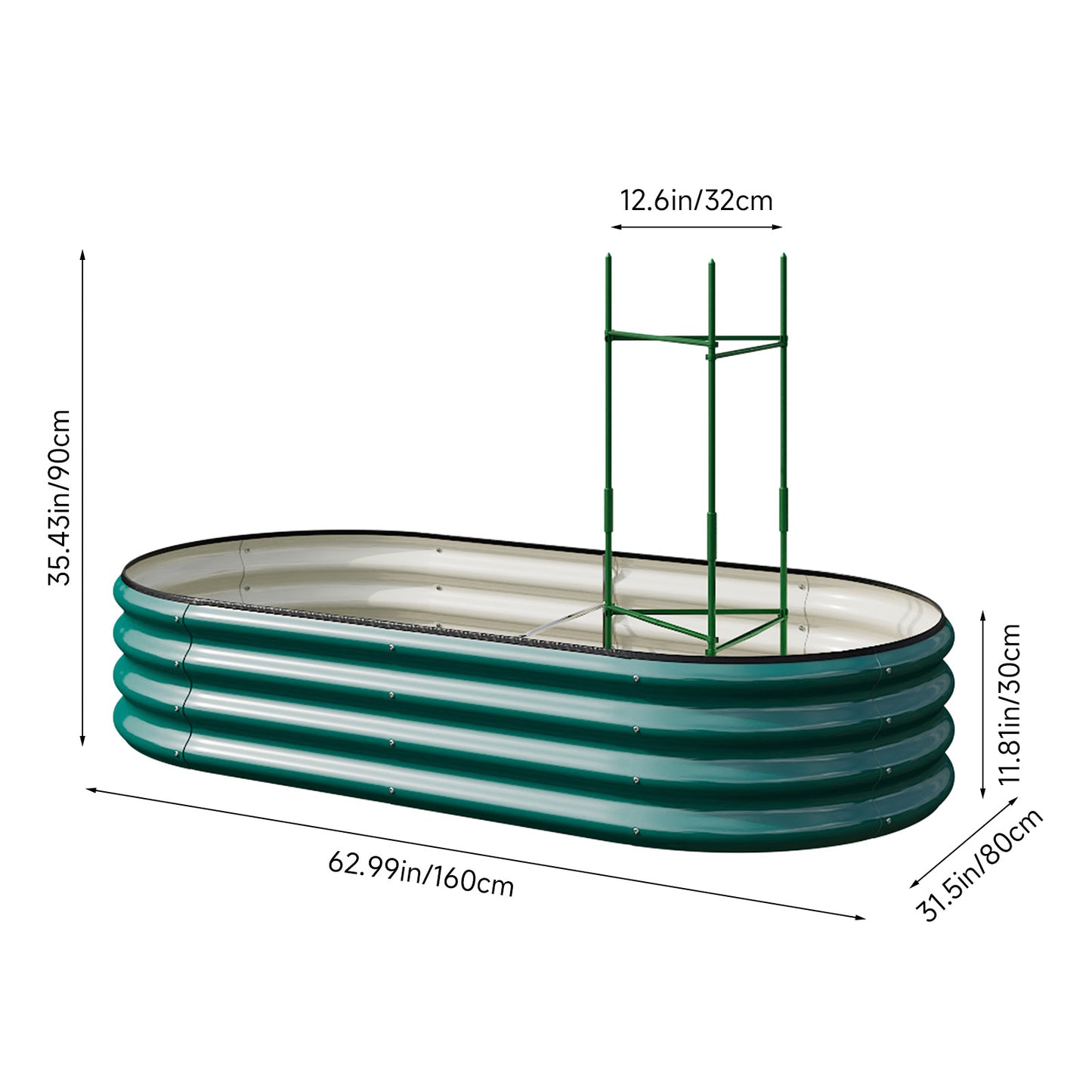 Durable Galvanized Steel Raised Bed