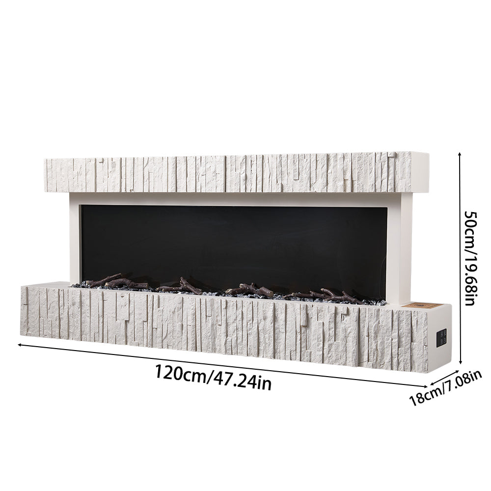 Wall Mounted Electric Fireplace with Remote Control
