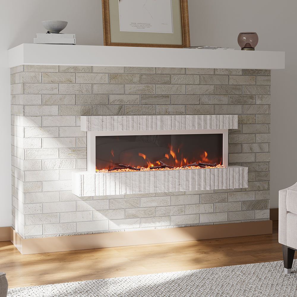 Wall Mounted Electric Fireplace with Remote Control