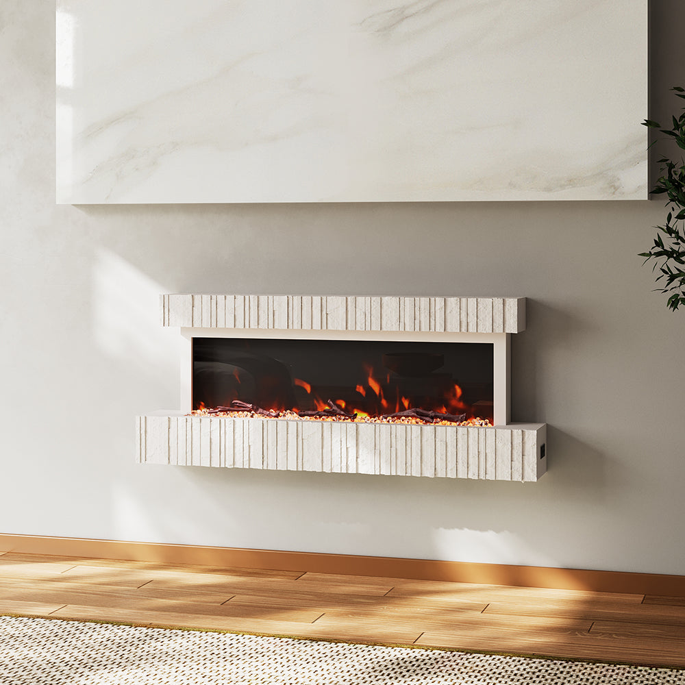 Wall Mounted Electric Fireplace with Remote Control