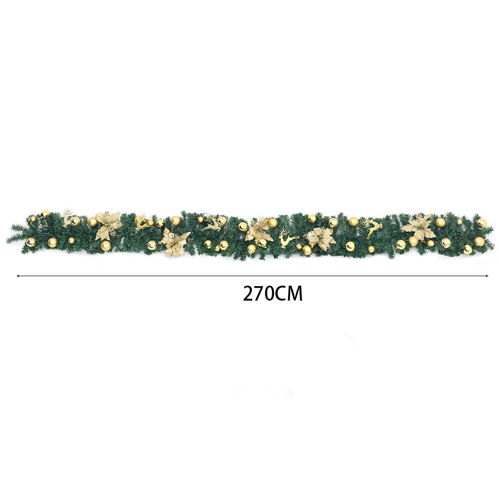 2.7m LED Light String Berry Ball Flower Garland Christmas Decor