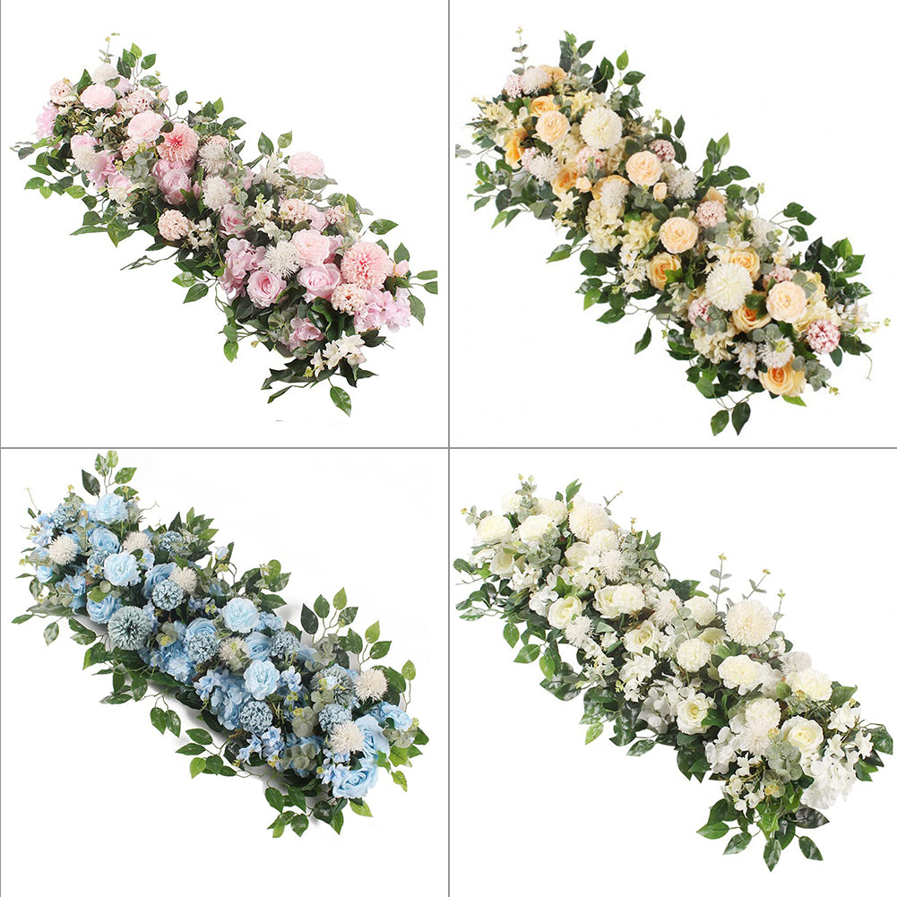 White Rose Floral Row for Wedding Aisle Decor
