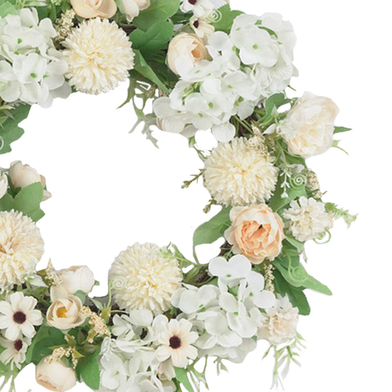 Spring Artificial Peony Wreath Mixed Flowers