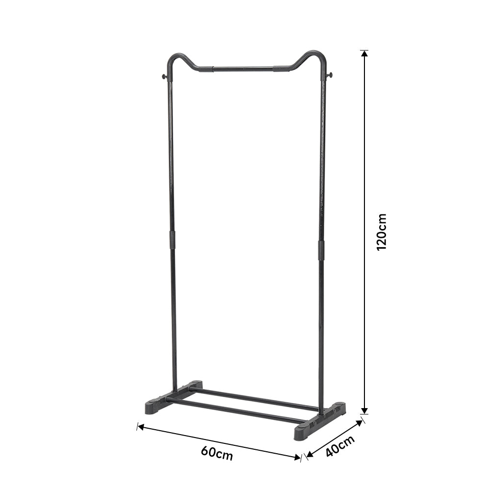 Freestanding Black Metal Garment Rack