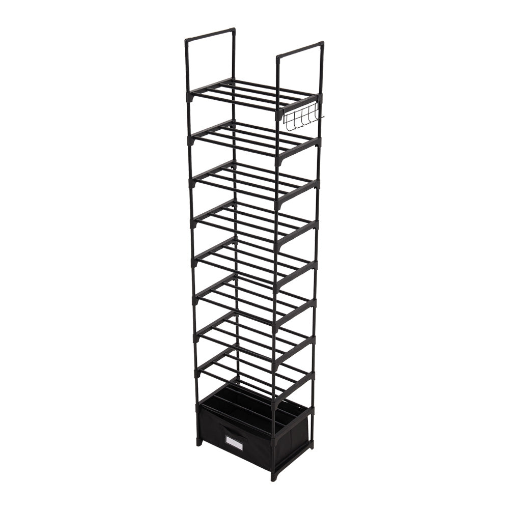 10-Tier Shoe Rack with a Storage Box