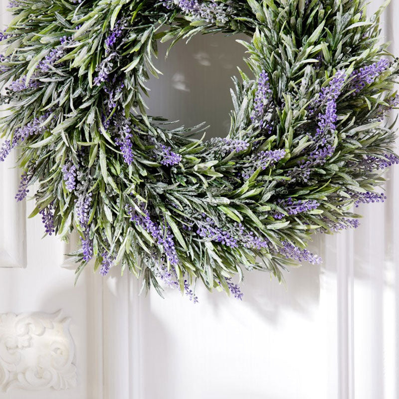 30CM Round Artificial Lavender Hanging Wreath
