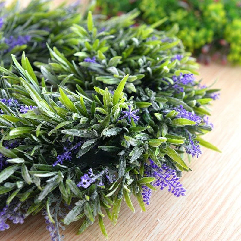 30CM Round Artificial Lavender Hanging Wreath