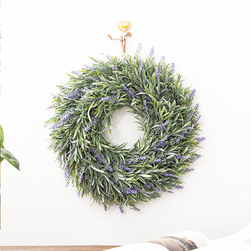 30CM Round Artificial Lavender Hanging Wreath
