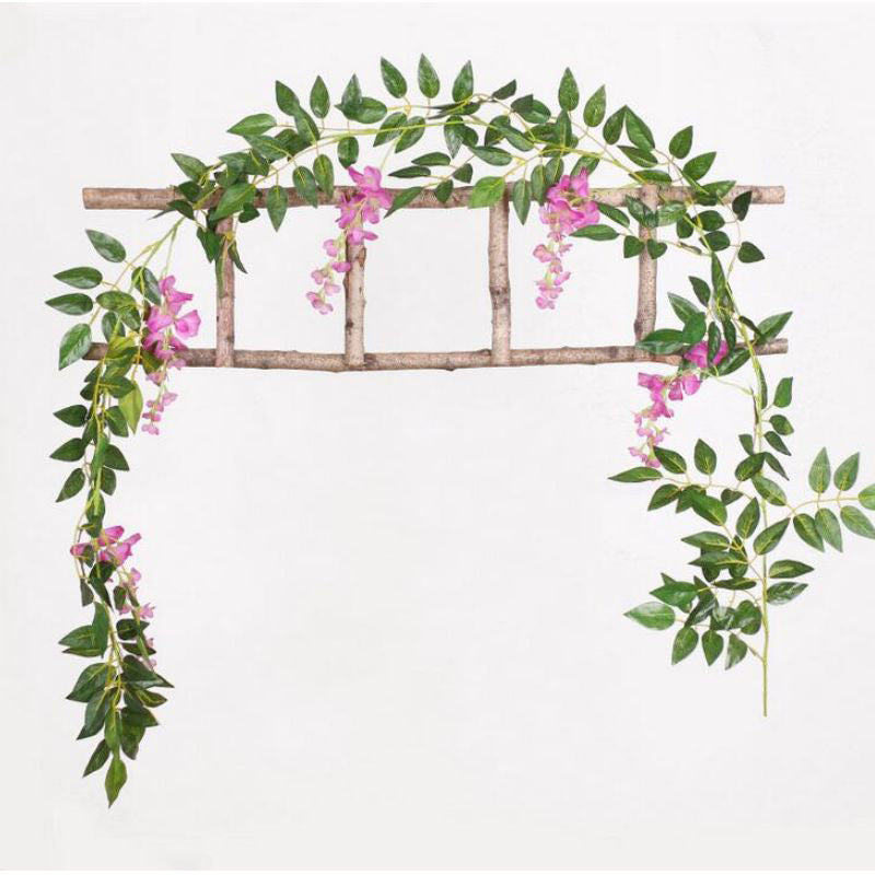 12pcs Artificial White Wisteria Hanging Vines