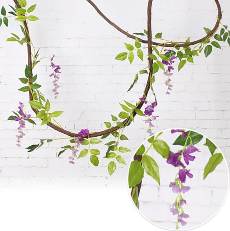 12pcs Artificial White Wisteria Hanging Vines