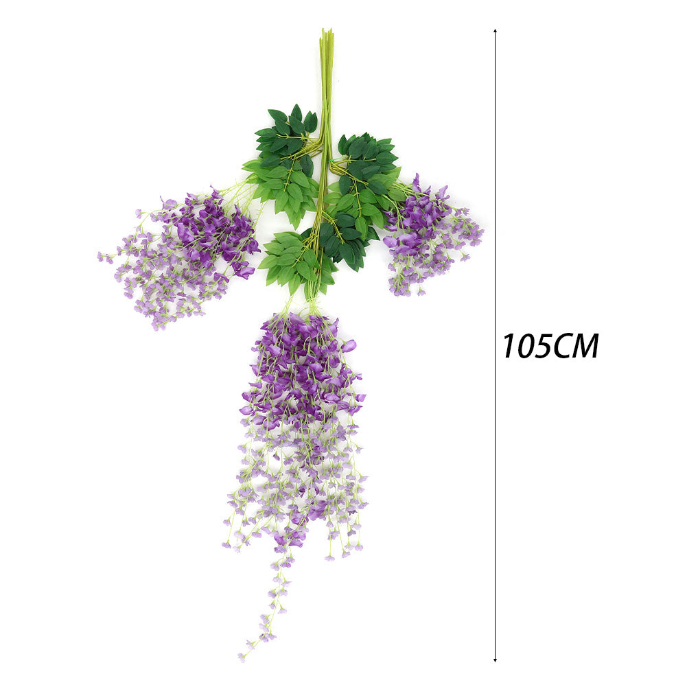 12pcs Artificial Purple Wisteria Hanging Vines