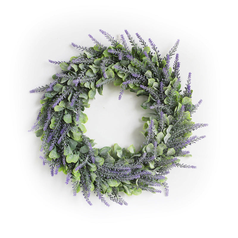Artificial Lavender Flower Wreath Front Door Hanging Decoration