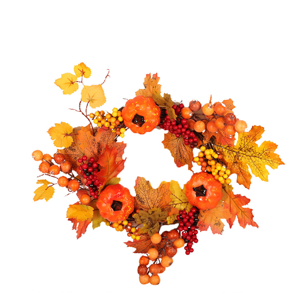 Fall Decoration with Lights Halloween Wreath